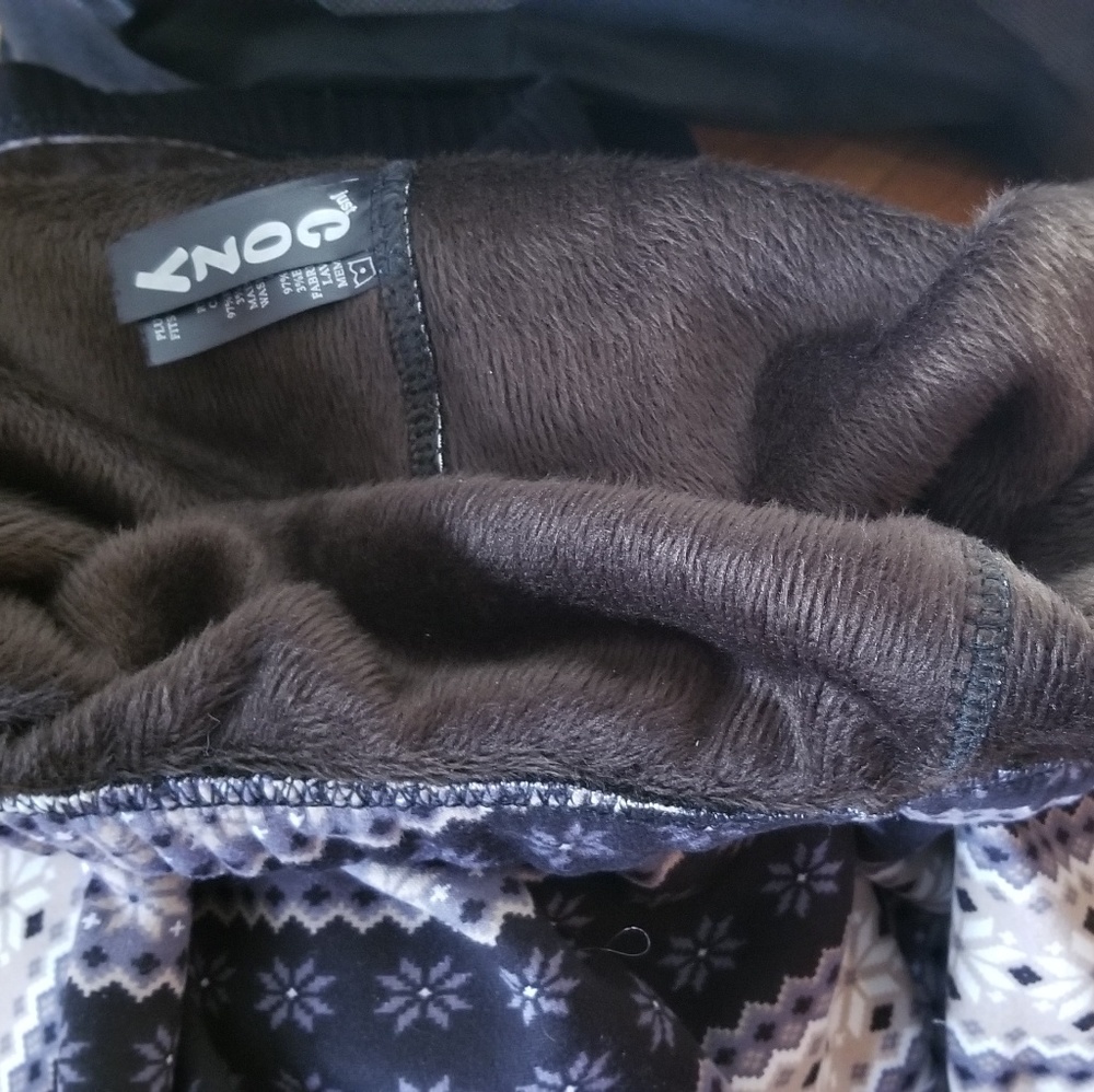 Cozy fuzzy lined leggings